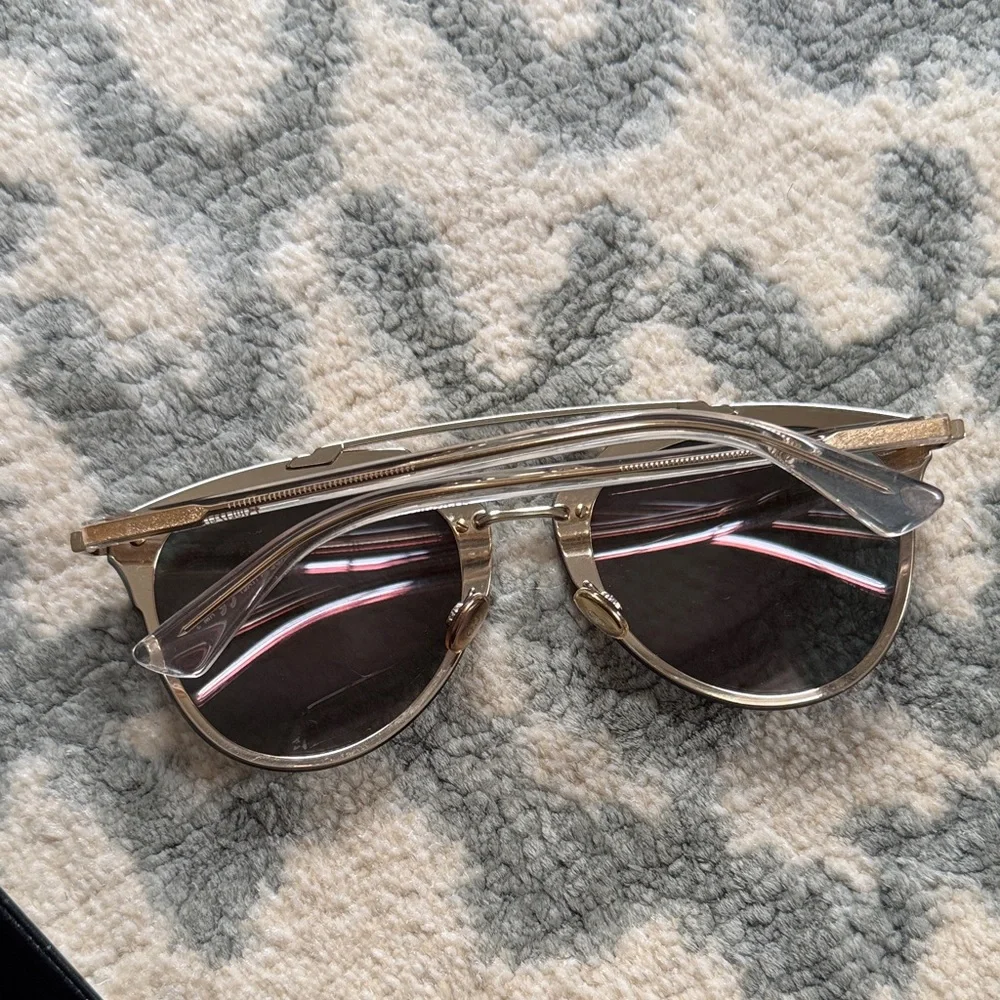 Dior Gold and Brown Sunglasses reflected P pixel mirrored - Picture 3 of 6